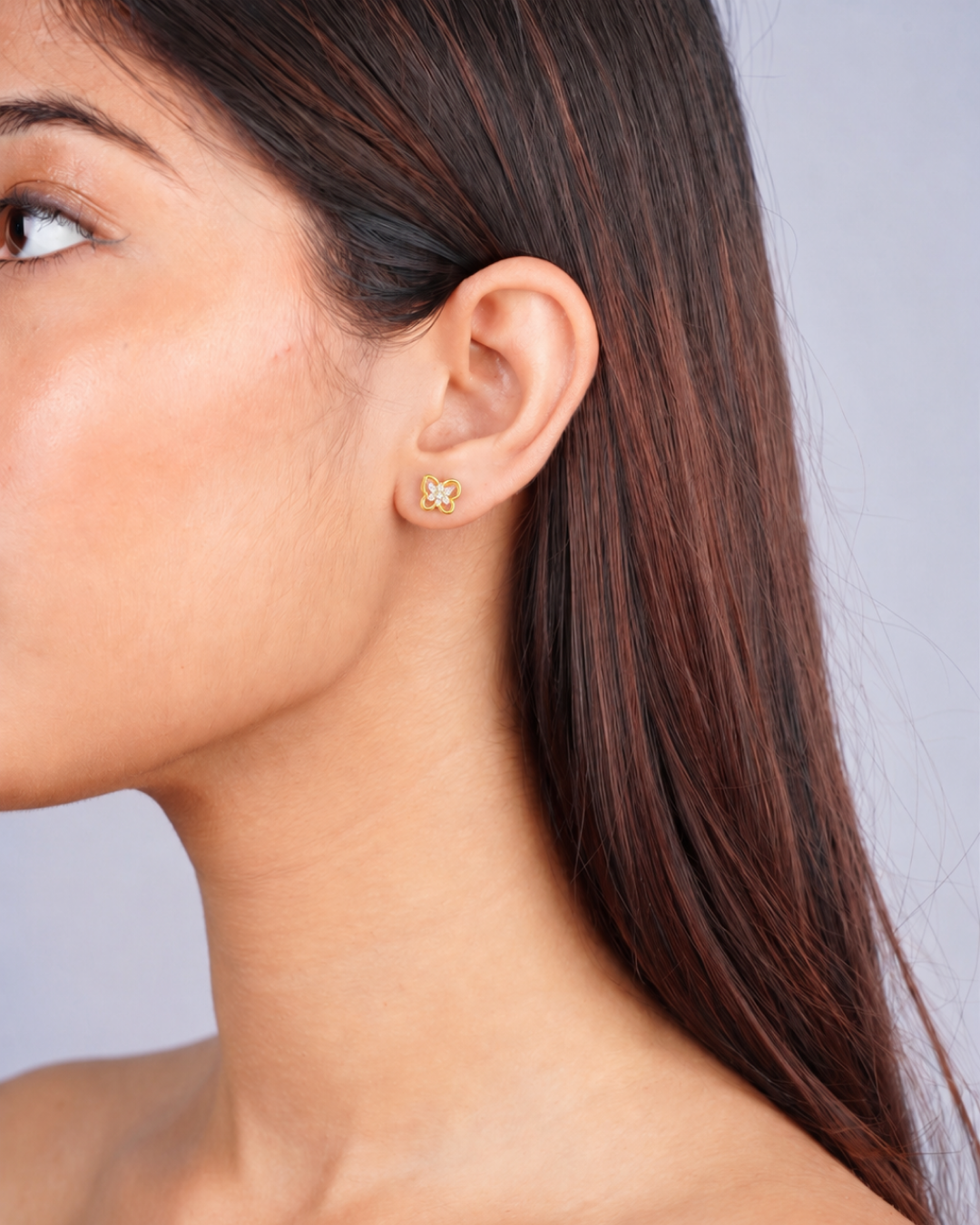 BUTTERFLY STUD EARRINGS