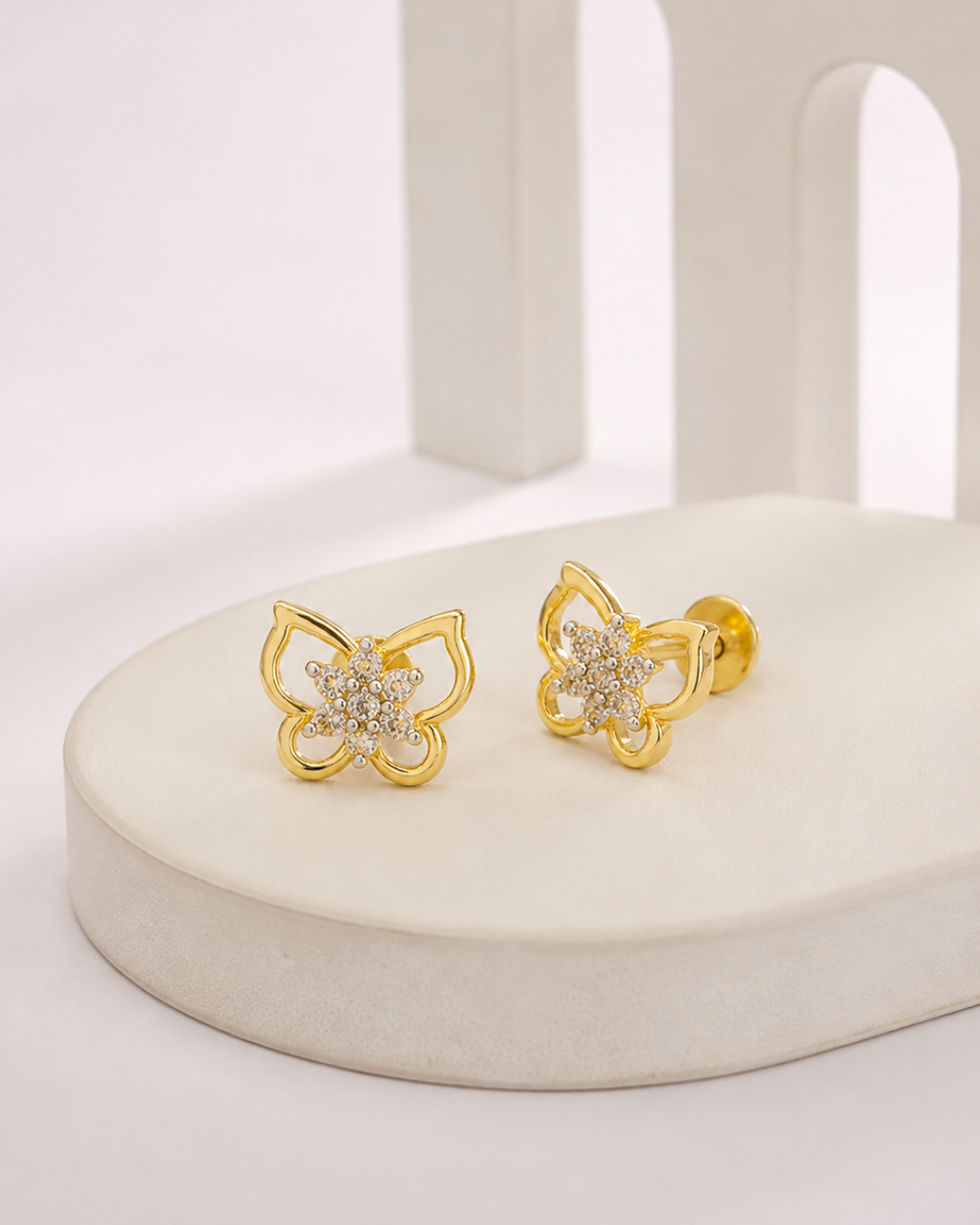 BUTTERFLY STUD EARRINGS