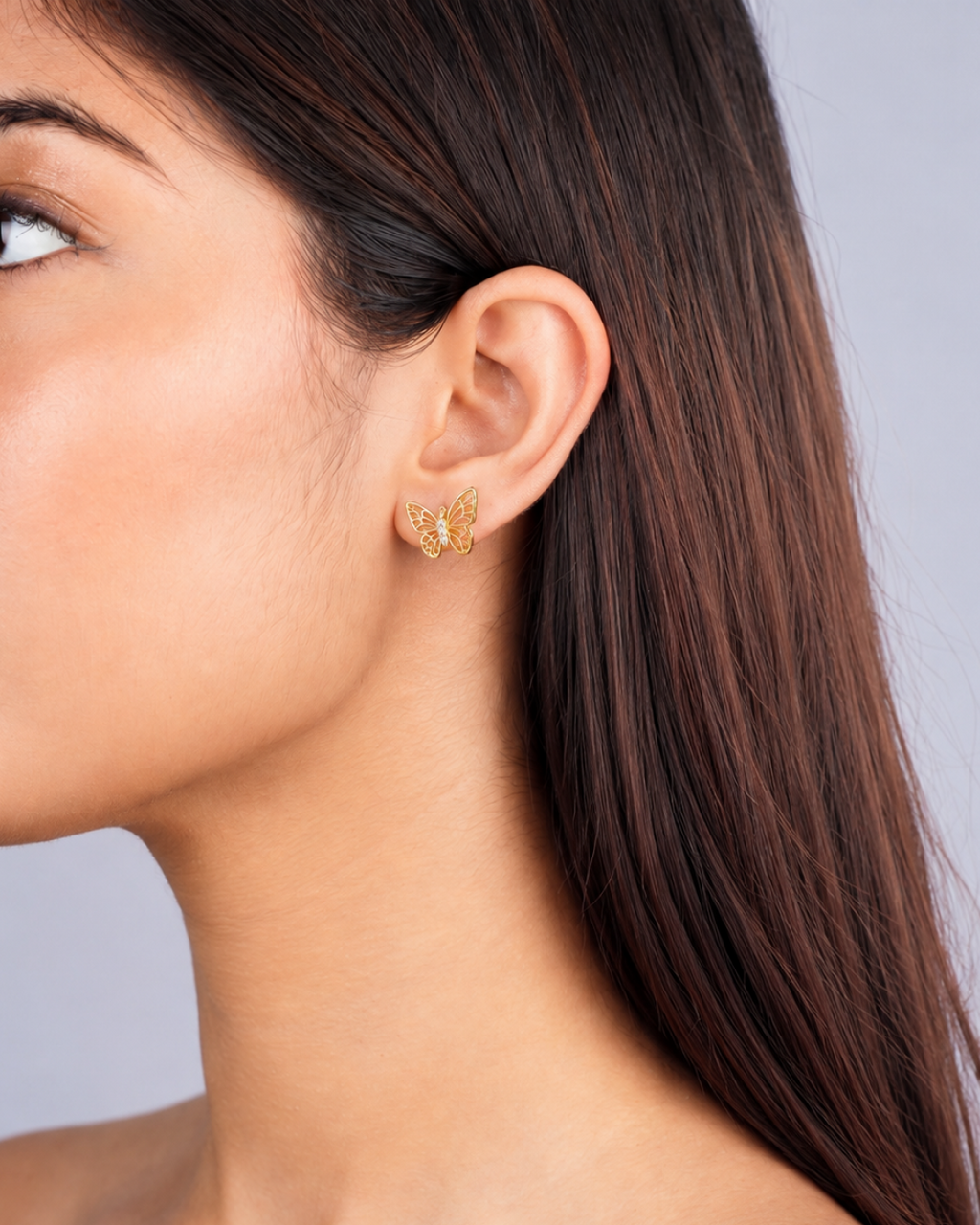 FAUX PEARL BUTTERFLY EARRINGS