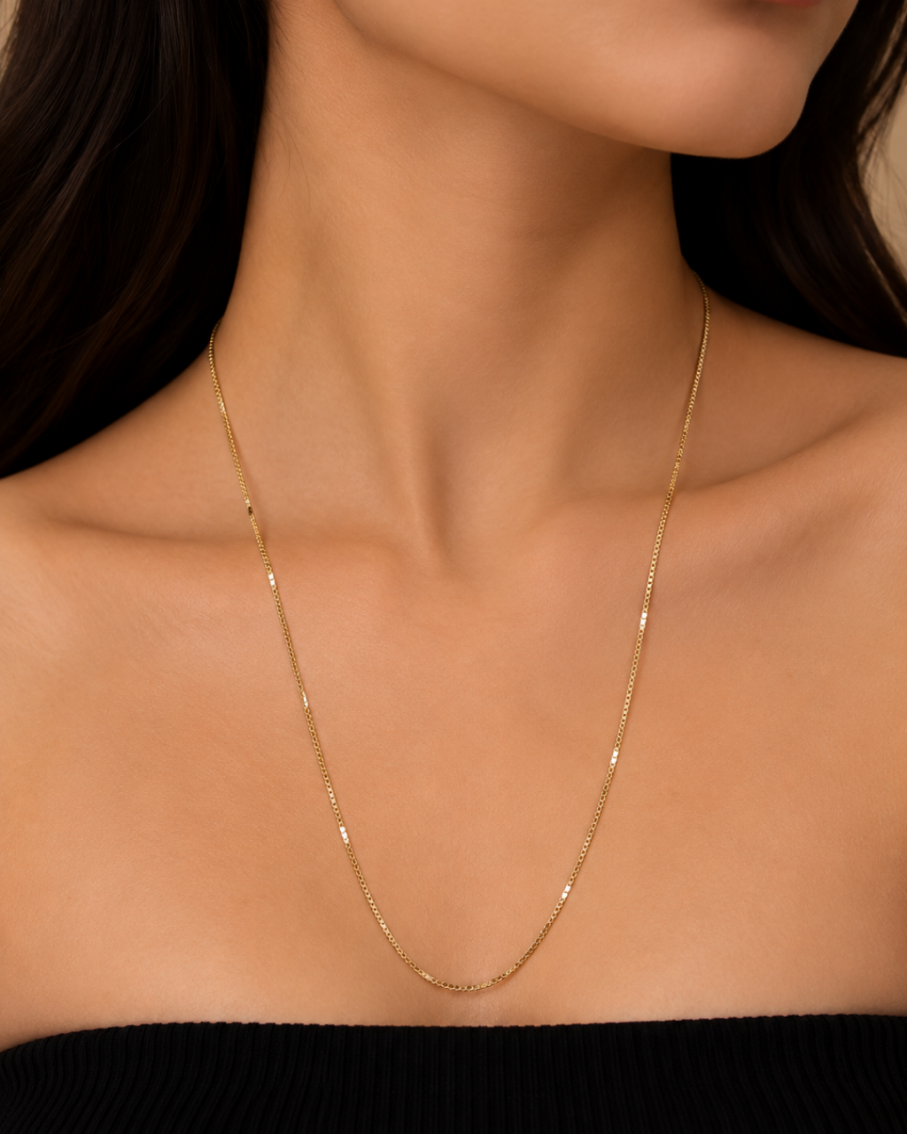 GOLD MINIMALIST LAYERED CHAIN