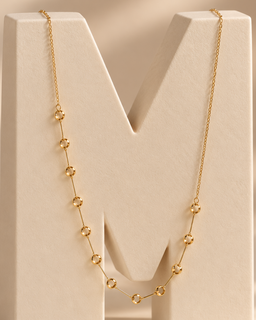CHIC DAINTY GEOMETRIC LINK STATION NECKLACE