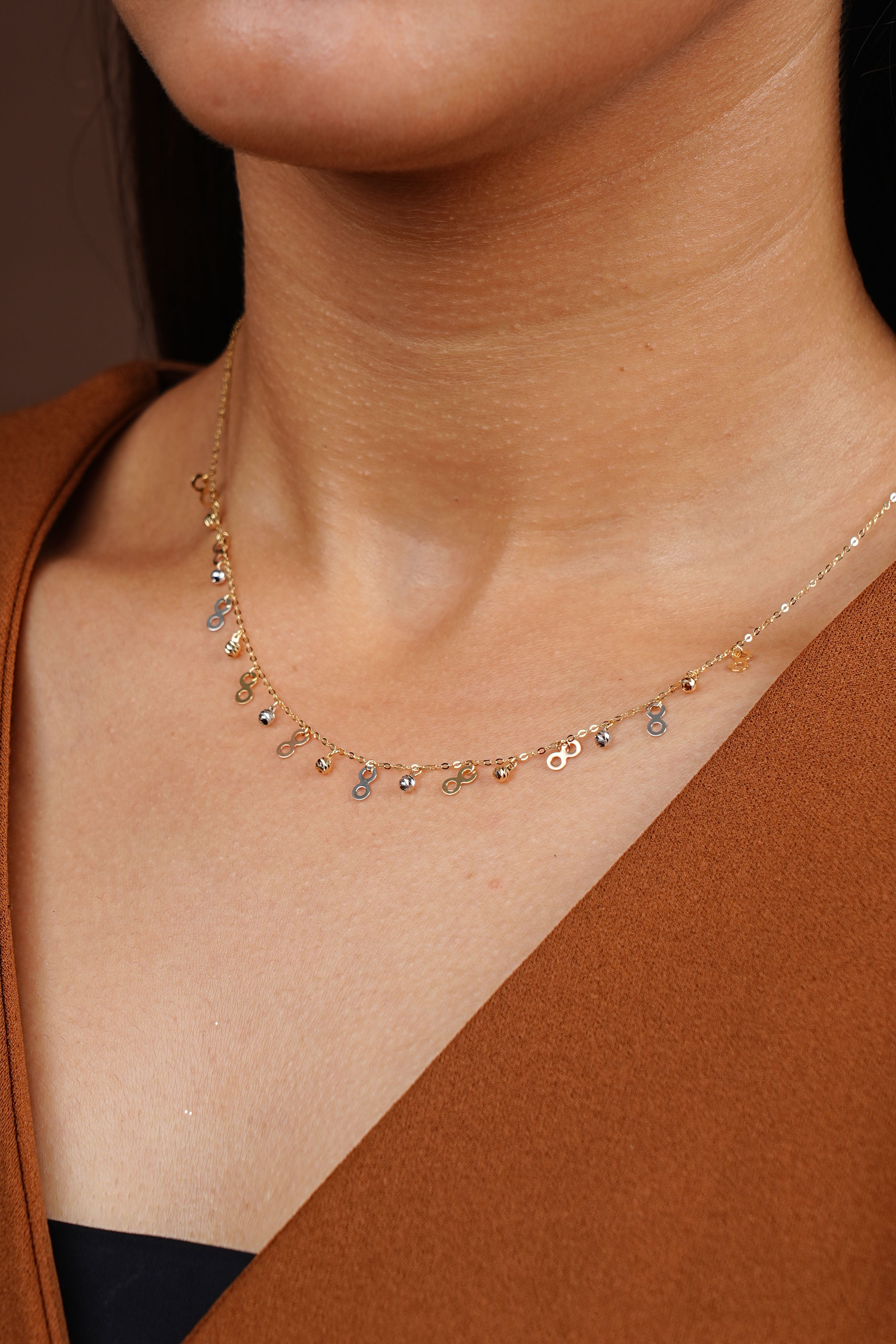 BALL AND INFINITY NECKLACE