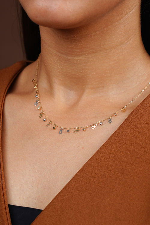 BALL AND INFINITY NECKLACE