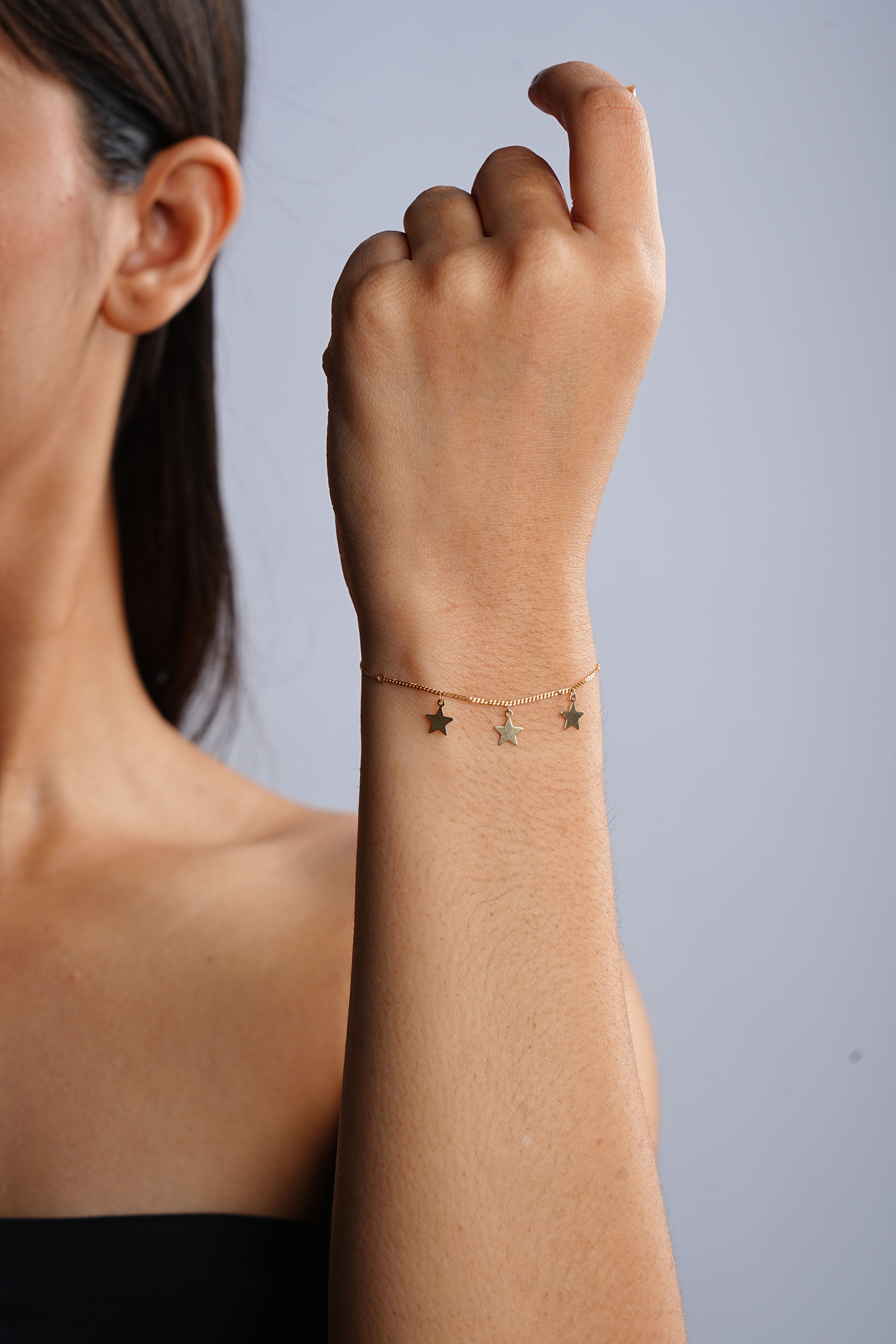 STAR DROP CHAIN BRACELET