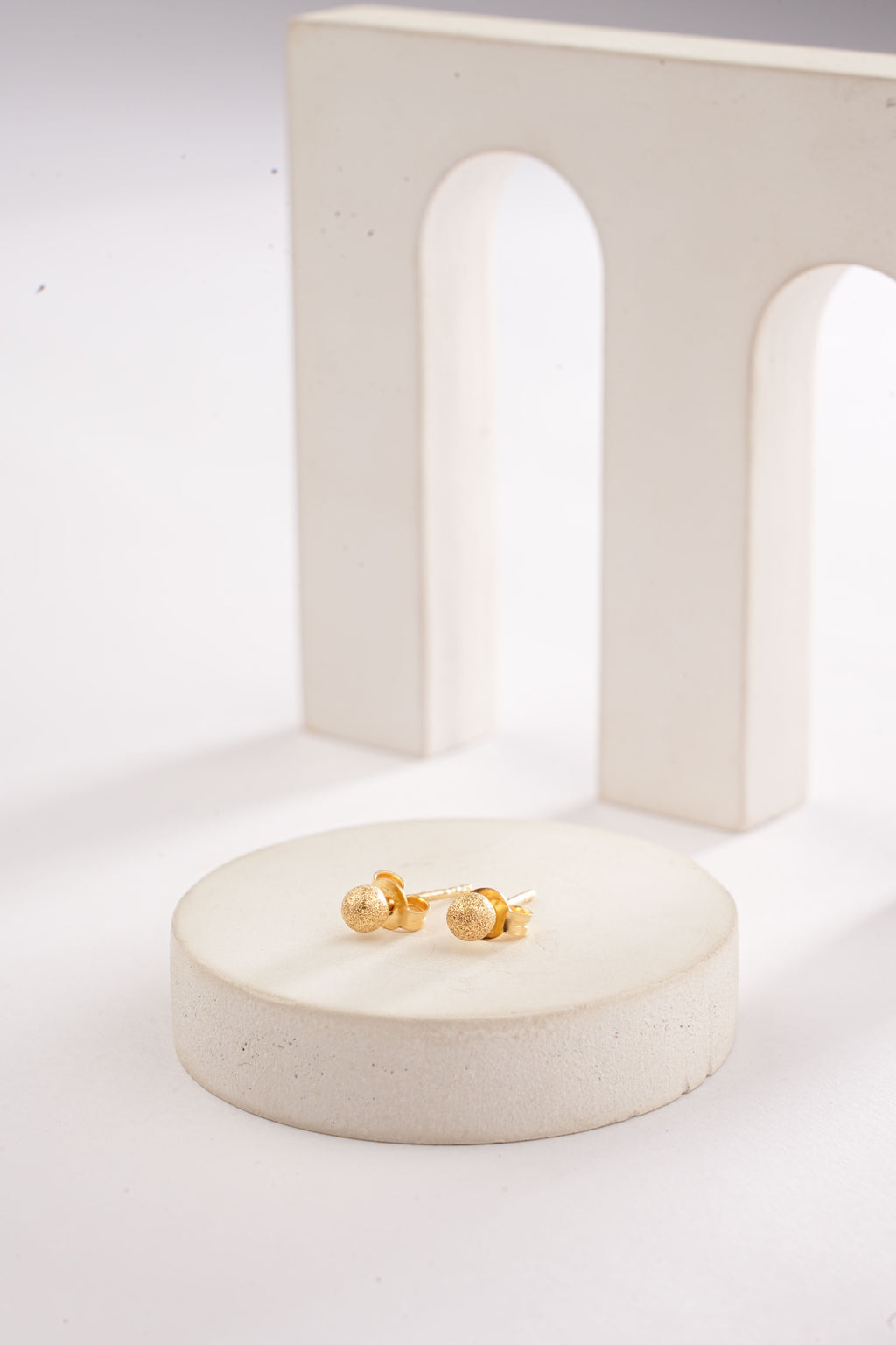 GOLD BALL EARRINGS