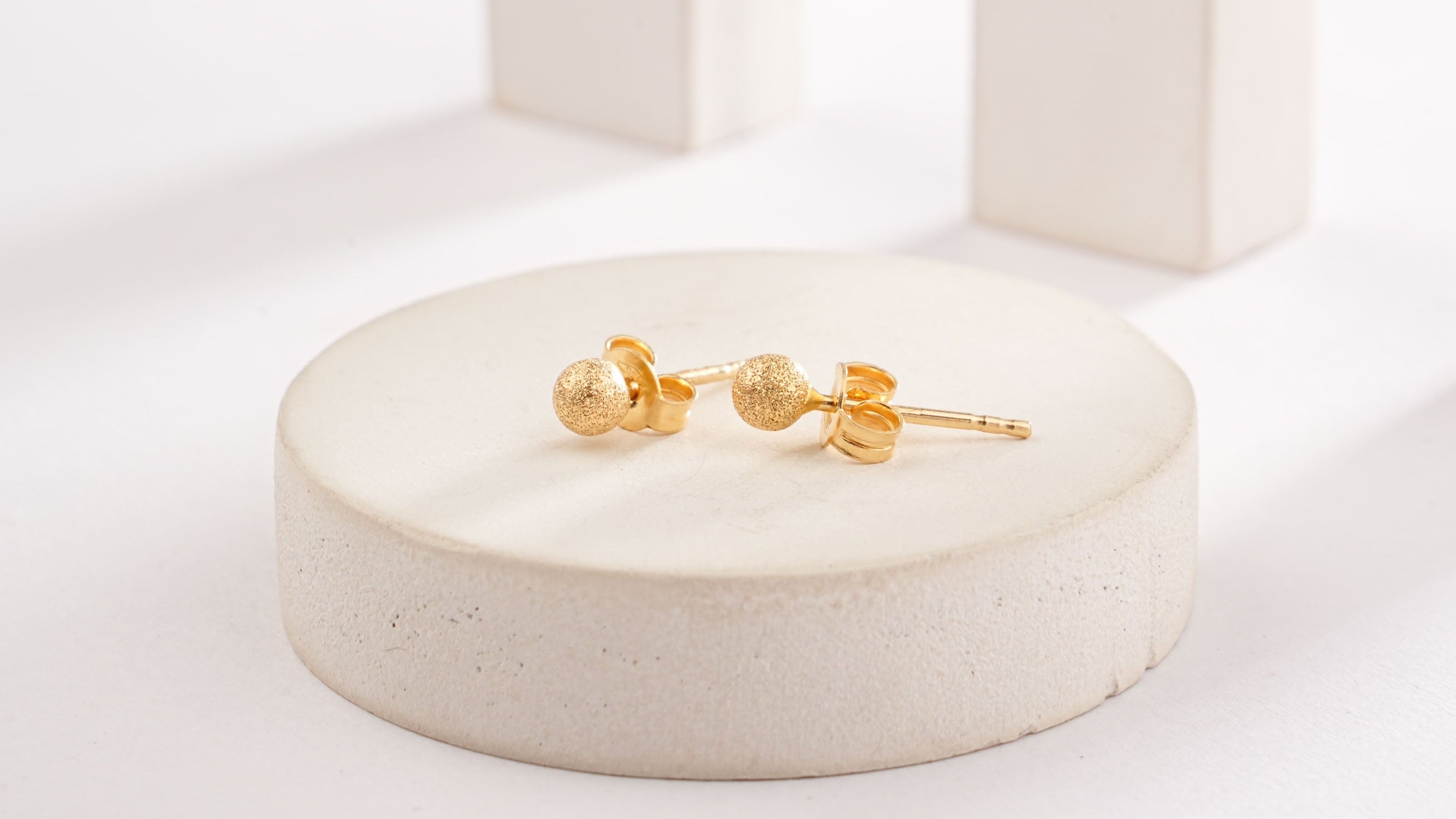 GOLD BALL EARRINGS