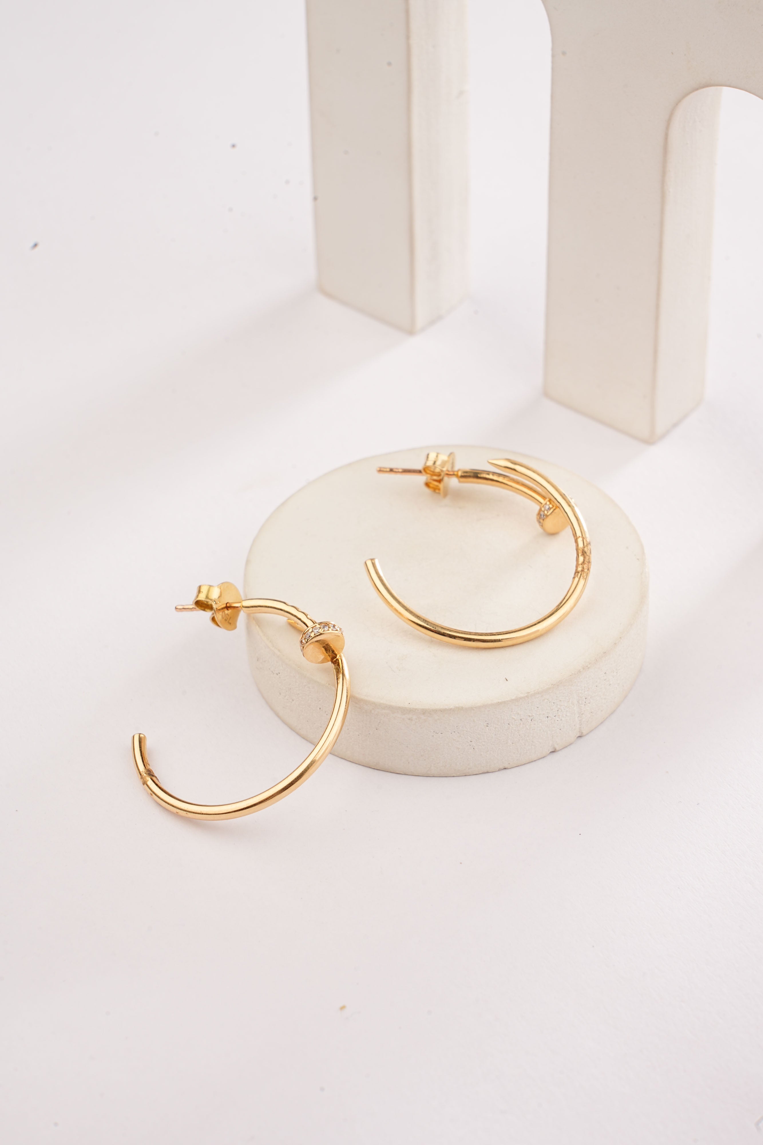 NAIL LOOP EARRINGS