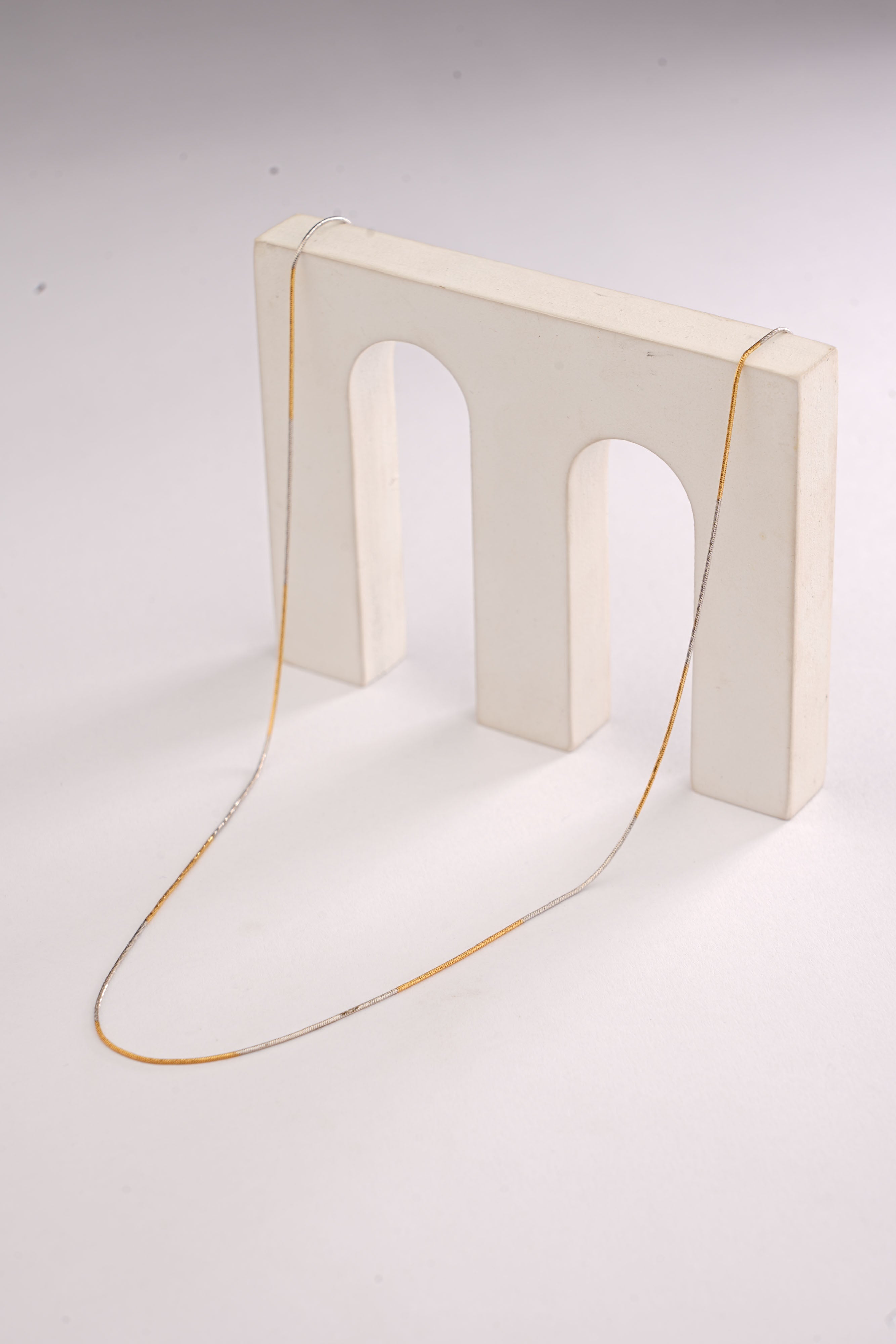 PLAIN YELLOW GOLD WITH RHODIUM CHAIN