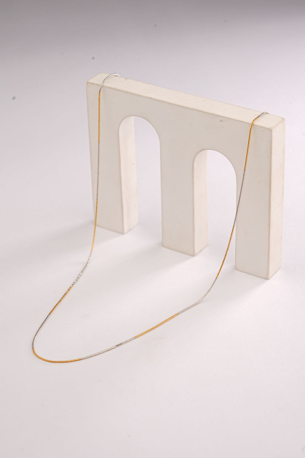 PLAIN YELLOW GOLD WITH RHODIUM CHAIN