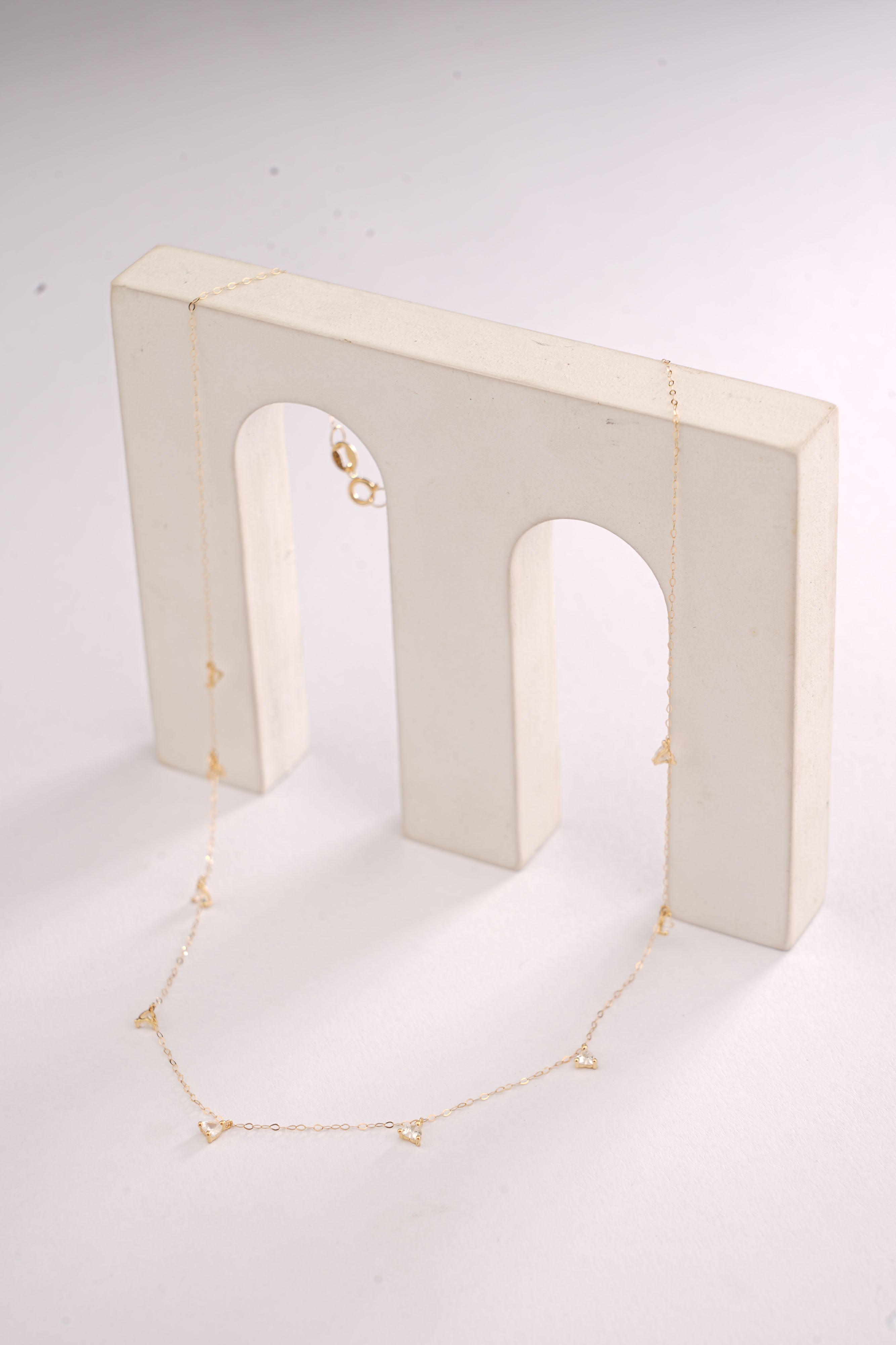 HEART DROP CHARMS NECKLACE