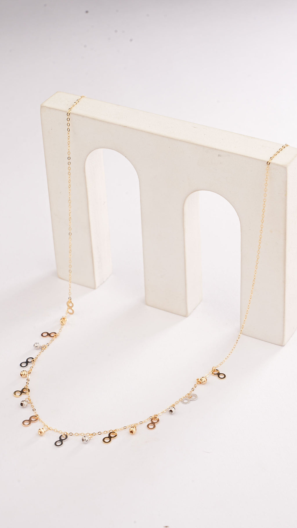 BALL AND INFINITY NECKLACE