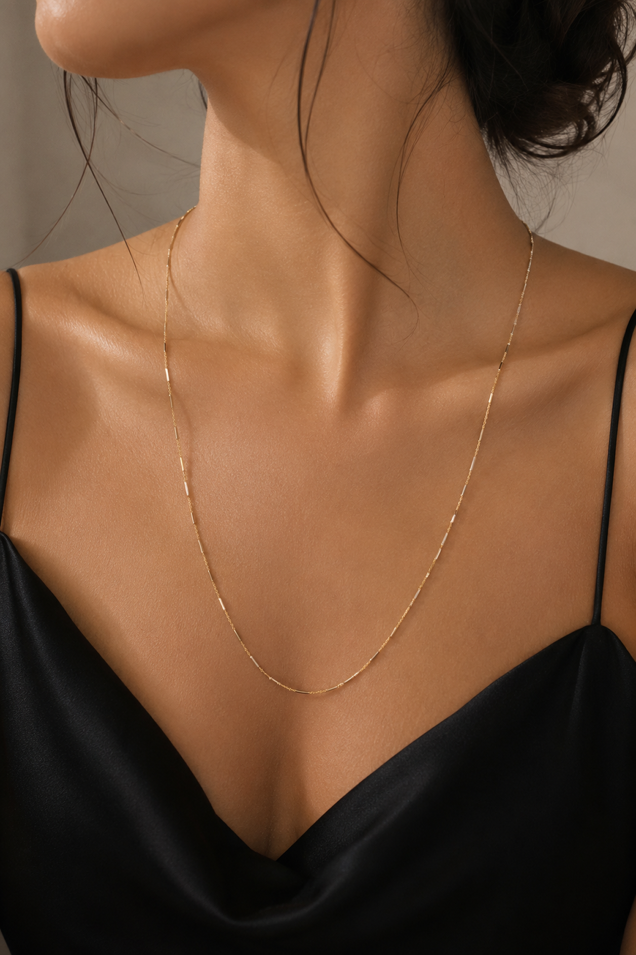 BAR & LINK STATION NECKLACE