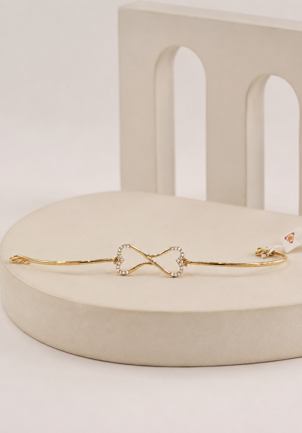 INFINITY CRYSTAL HALO BANGLE BRACELET