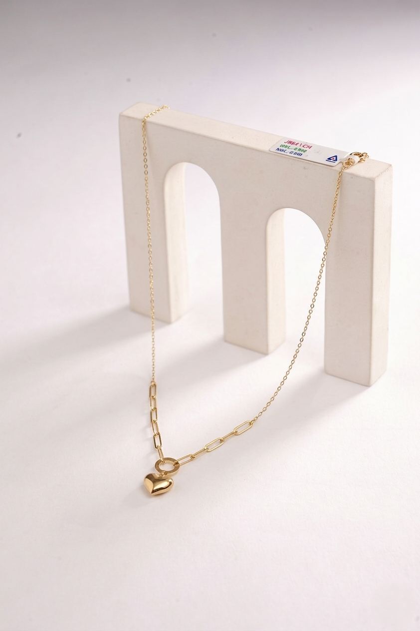 PAPERCLIP HEART DROP CHAIN