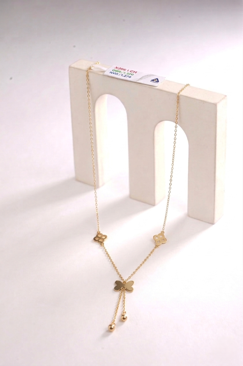 BUTTERFLY BLOSSOM DANGLE NECKLACE