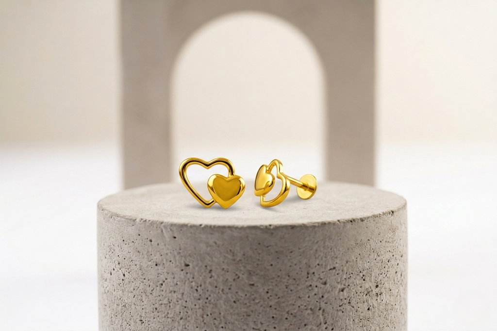 TWIN HEART EARRINGS