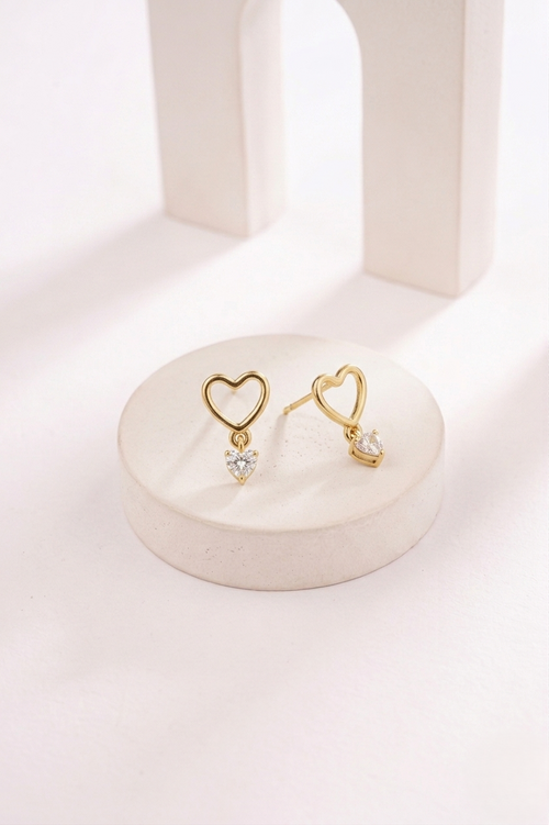 AMORE HEART DROP EARRINGS
