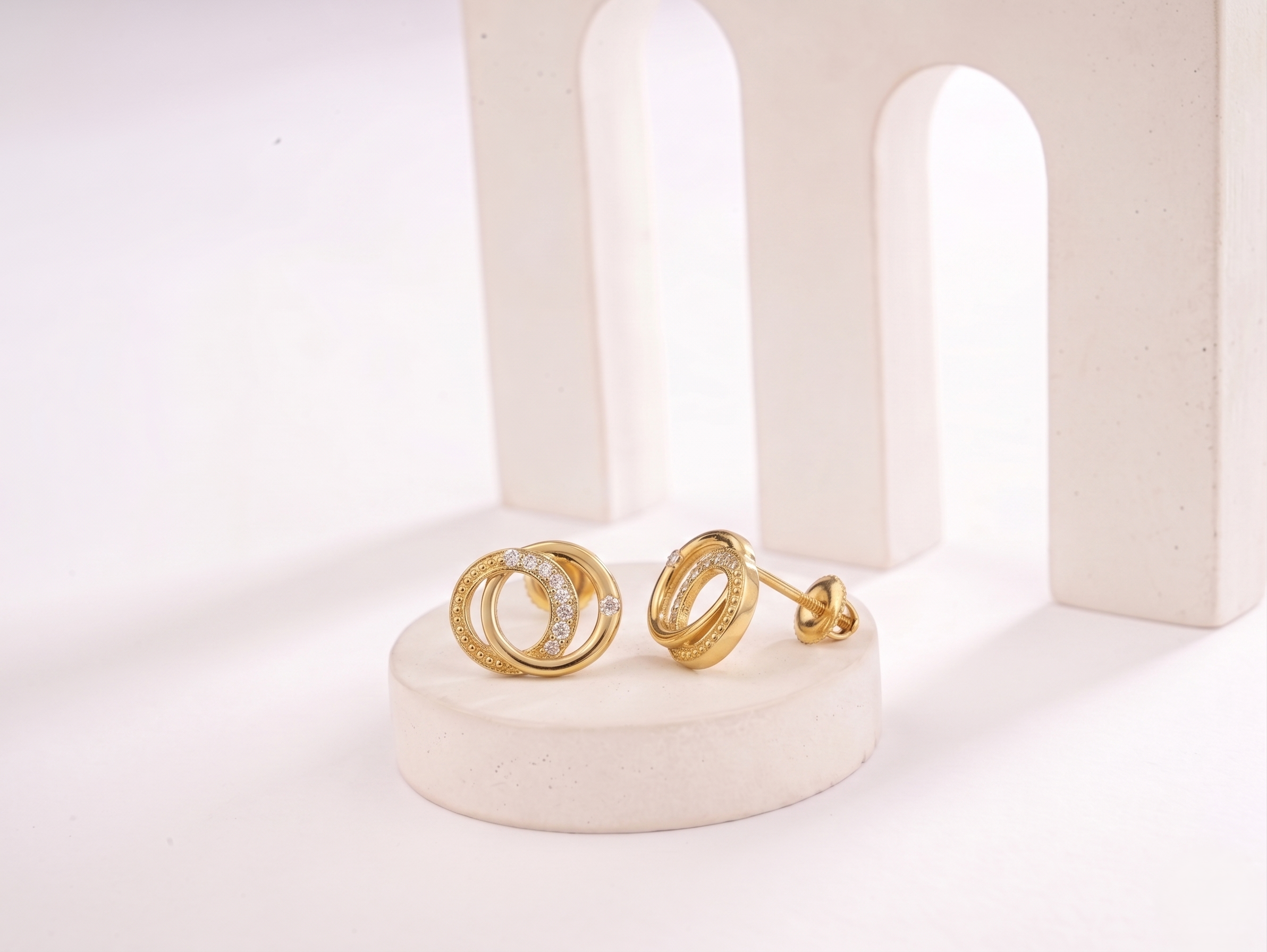 ITALIAN HALO EARRINGS